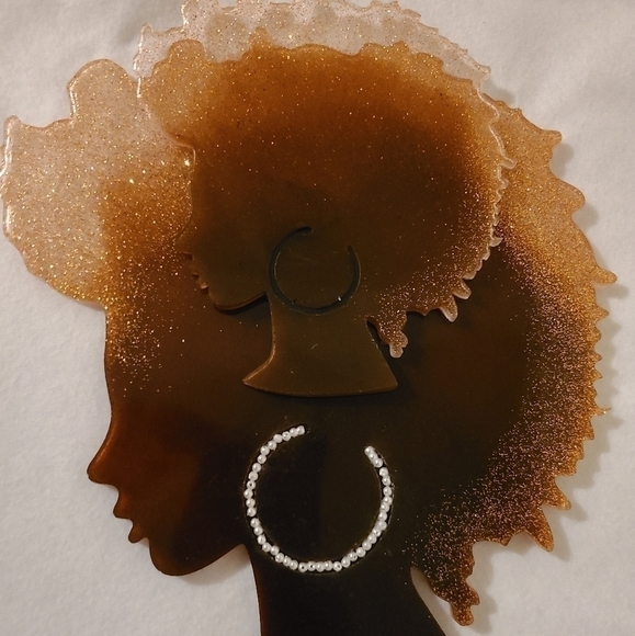 Other - AFRO Girl Tray and Coaster